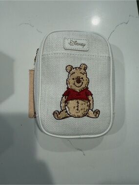 Disney White Winnie the Pooh Kids Pouch with Red Shirt Detail